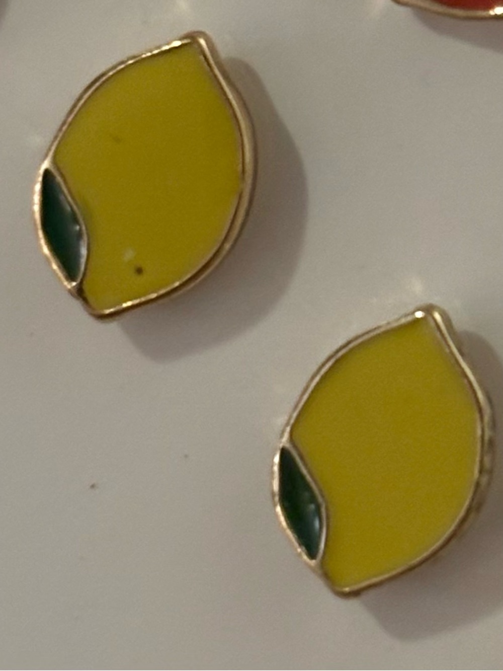 Nwot Mini Lemon Stud Earrings